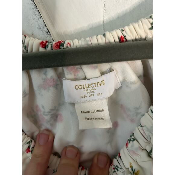 Collective The Label Bardot Rose Floral Flamenco Crop - Picture 5 of 12